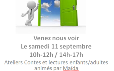 Samedi 11 Septembre 2021 – Portes Ouvertes Bibliothèque