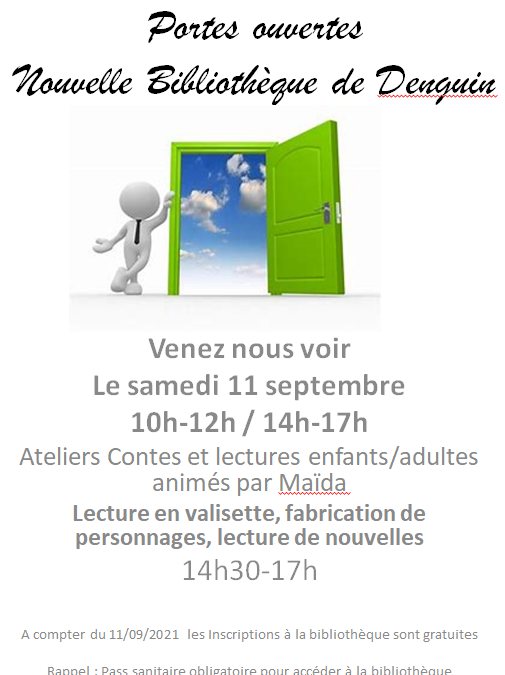 Samedi 11 Septembre 2021 – Portes Ouvertes Bibliothèque