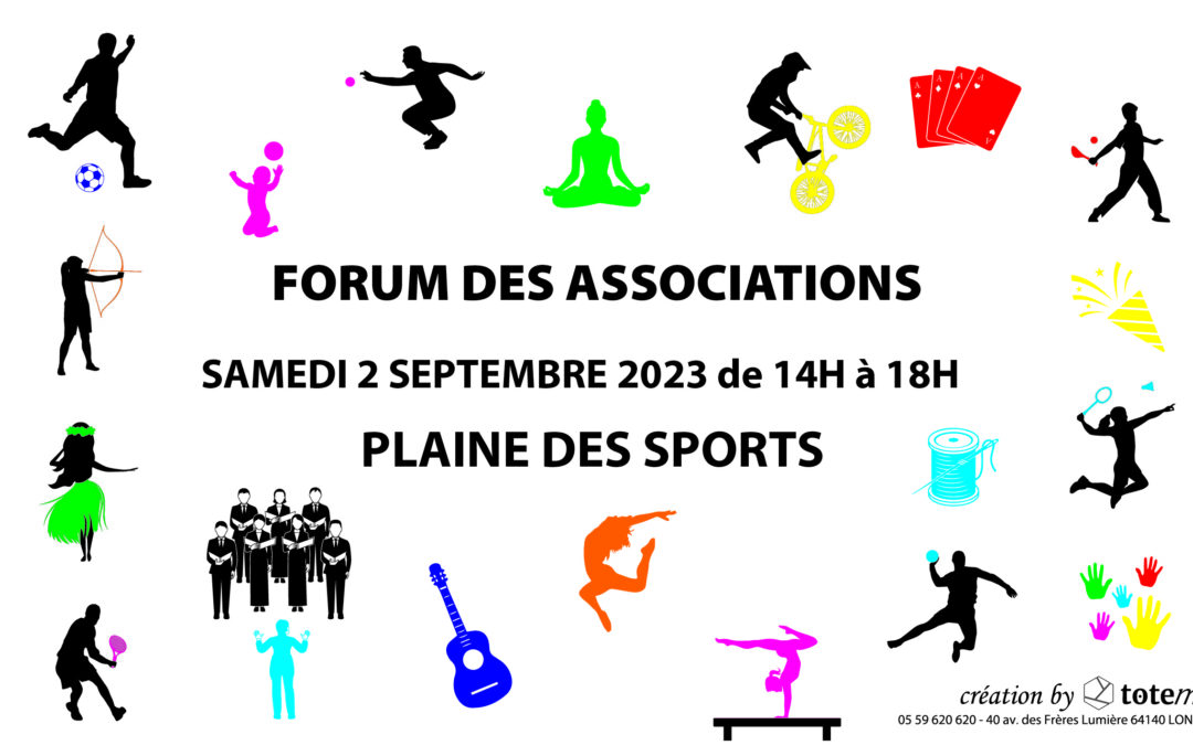 Forum des associations : samedi 2 septembre 2023