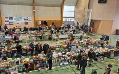 Moments festifs lors du vide-grenier de l’Espoir de Denguin